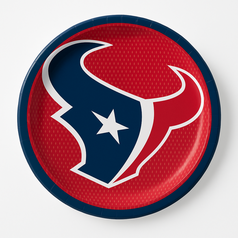 Houston Texans 7" Round Paper Plates - NFL Party Supplies