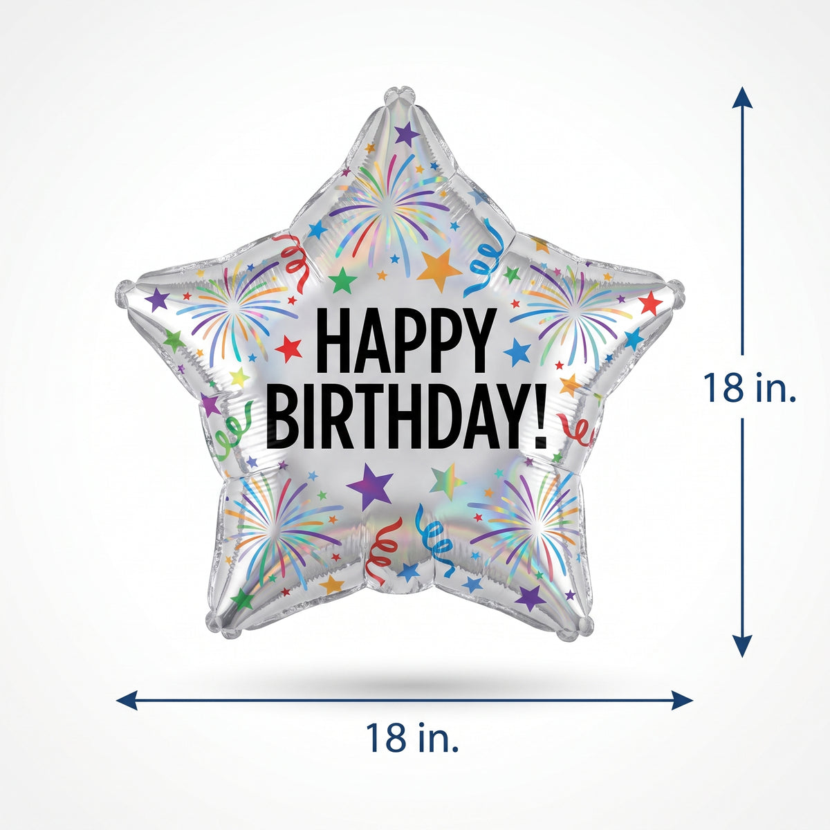 Star-Shaped Happy Birthday Foil Balloon
