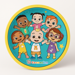 CoComelon 9-Inch Round Paper Plates for Kids' Birthday Party, 8-Pack