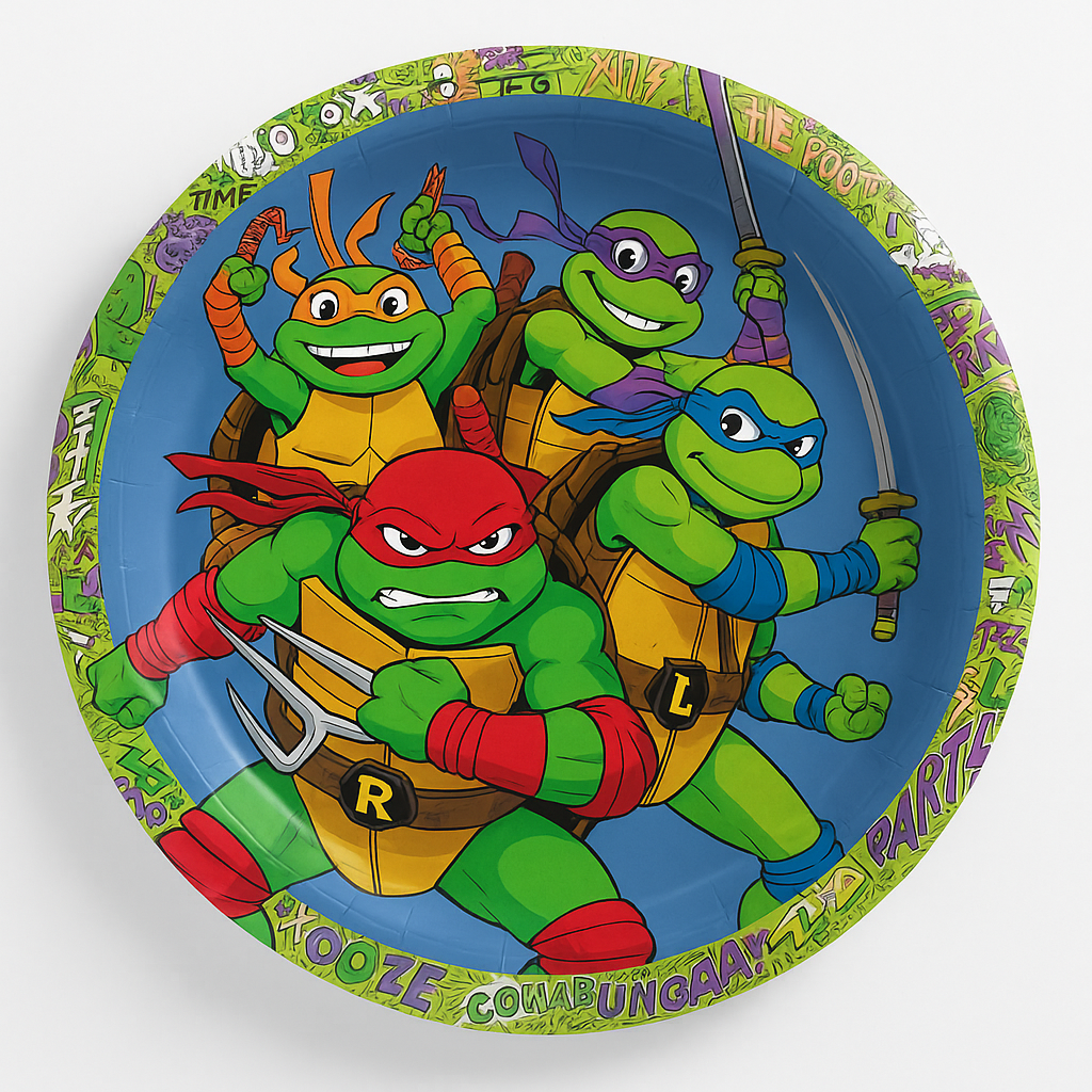 Teenage Mutant Ninja Turtles 9-Inch Round Paper Plates ‚Äì 8 Pack