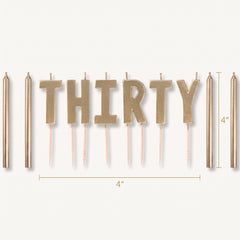 Golden Age 30th Birthday Candle Set