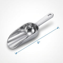 Silver Plastic Ice Scoop - 9-Inch