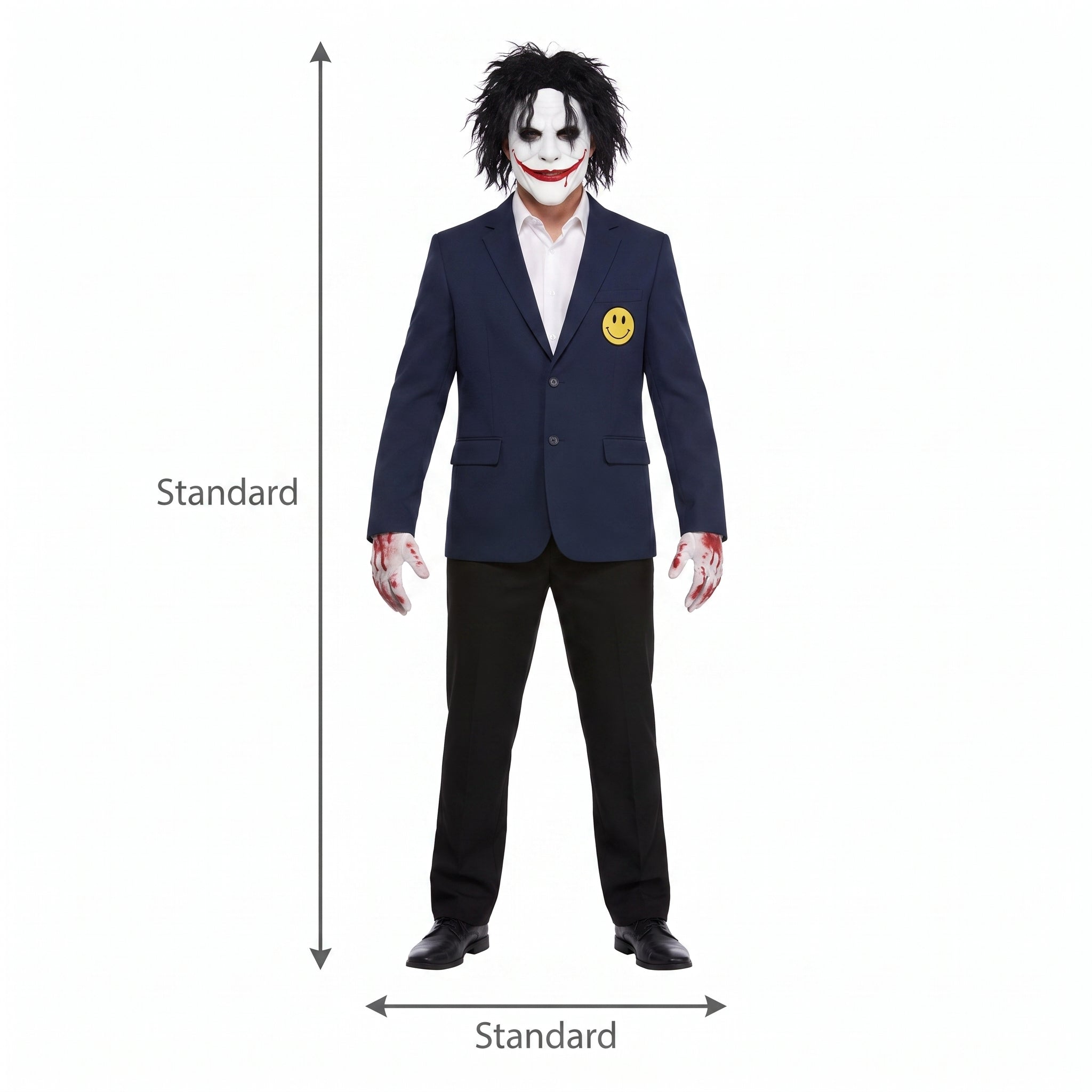 Men's Creepy Painter Costume with Jacket, Gloves, and Mask - Halloween Special