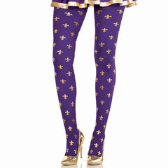 Fleur De Lis Mardi Gras Tights