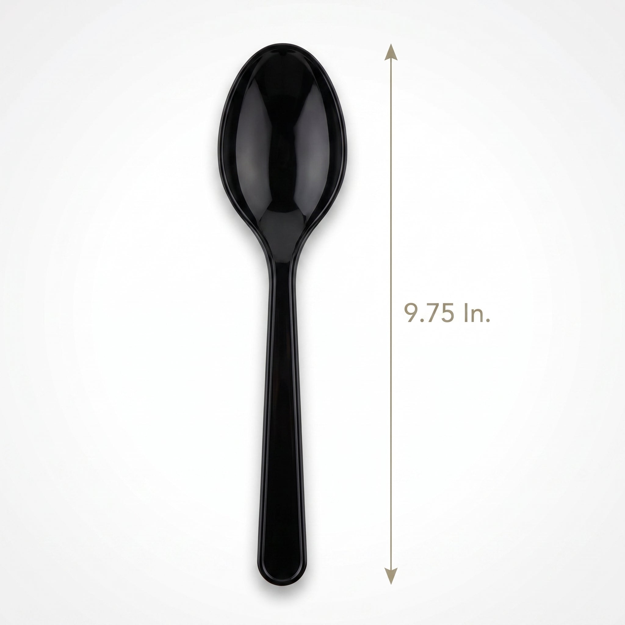 Elegant Black Plastic Serving Spoon - 9.75"