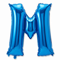 Royal Blue Foil Letter M Balloon