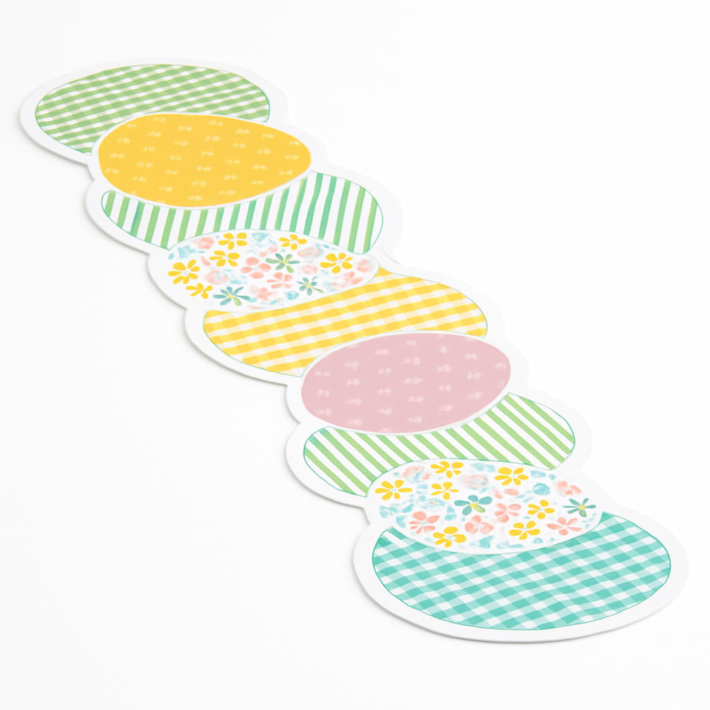 Vibrant Easter Egg Shaped Table Runner