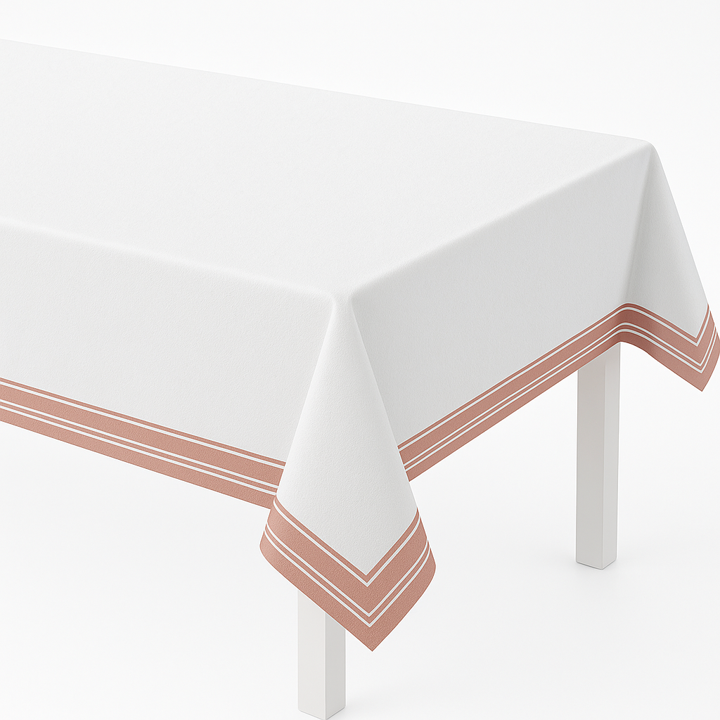 Elegant Rose Gold Airlaid Table Cover - 54" x 102"