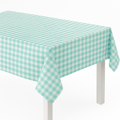 Easter Spring Gingham Fabric Table Cover - 60" x 84"