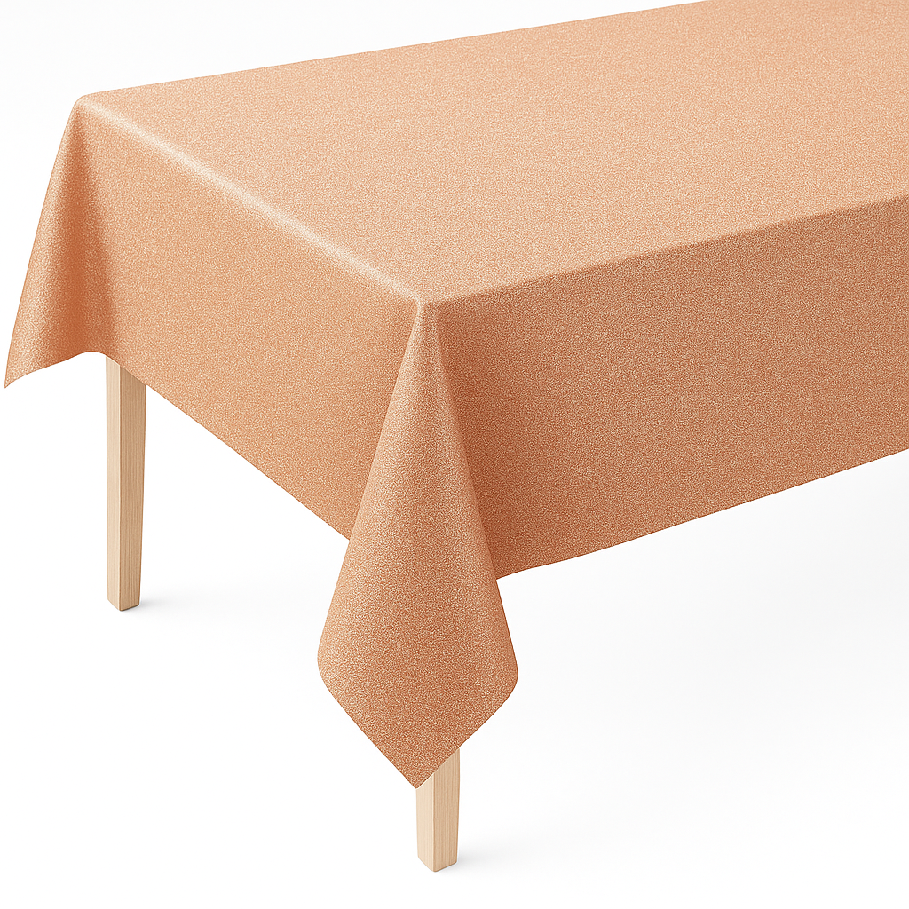 Elegant Rose Gold Fabric Table Cover - 60" x 104"