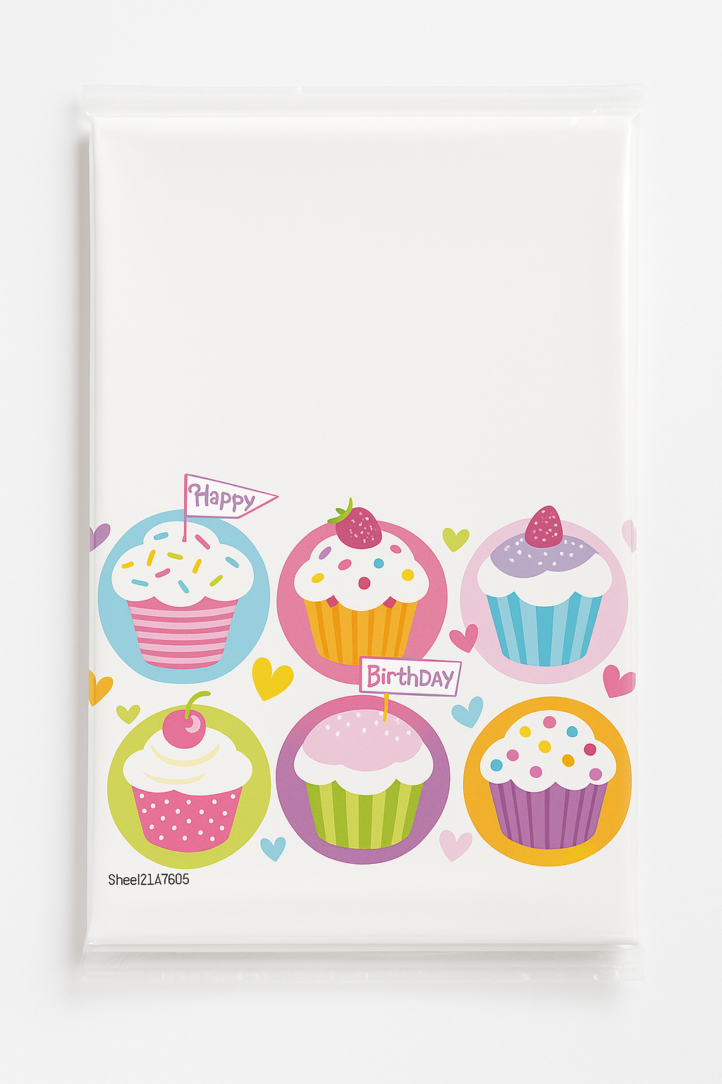 Cupcake Party Birthday Plastic Table Cover