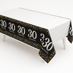 Sparkling Celebration 30th Birthday Plastic Table Cover