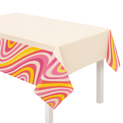 70's Summer Throwback Plastic Table Cover