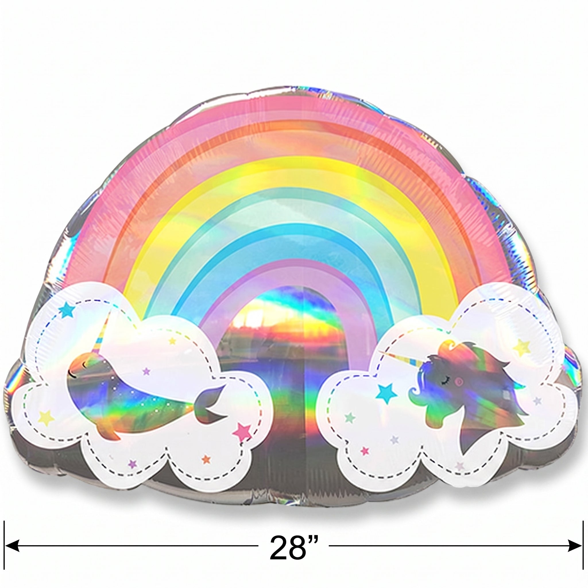 Magical Rainbow Foil Super Shape Balloon