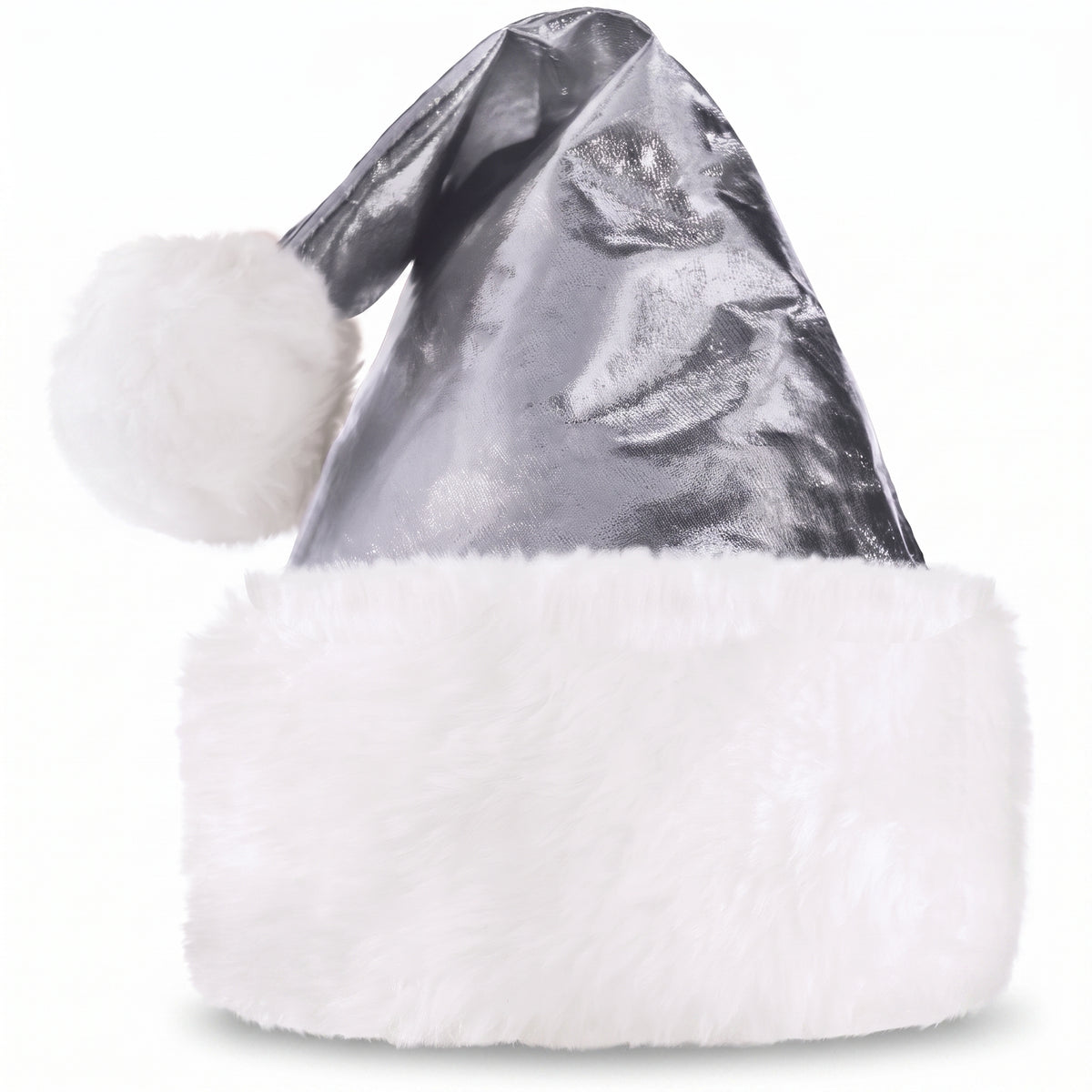 Shimmering Silver Santa Hat