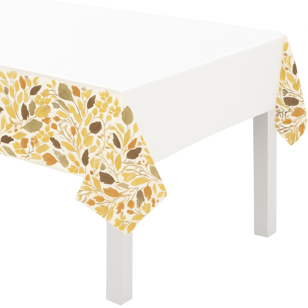 Golden Autumn Harvest Plastic Table Cover