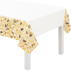 Golden Autumn Harvest Plastic Table Cover