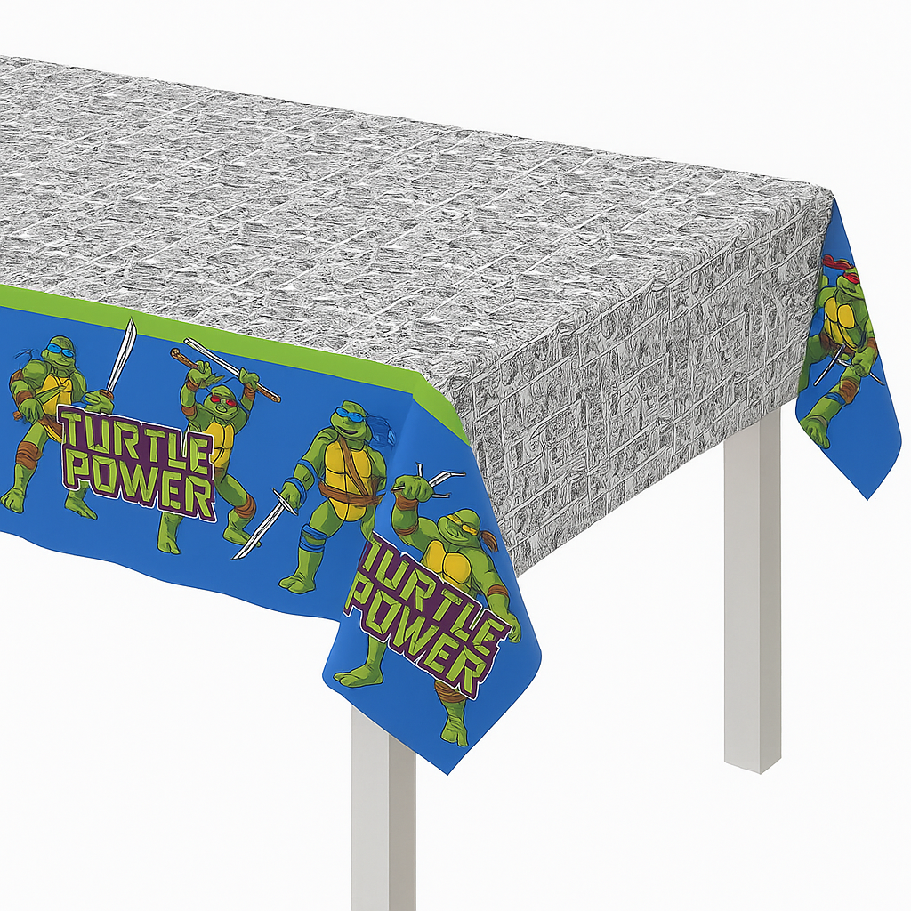 Teenage Mutant Ninja Turtles "Turtle Power" Plastic Table Cover, 54x96 inches