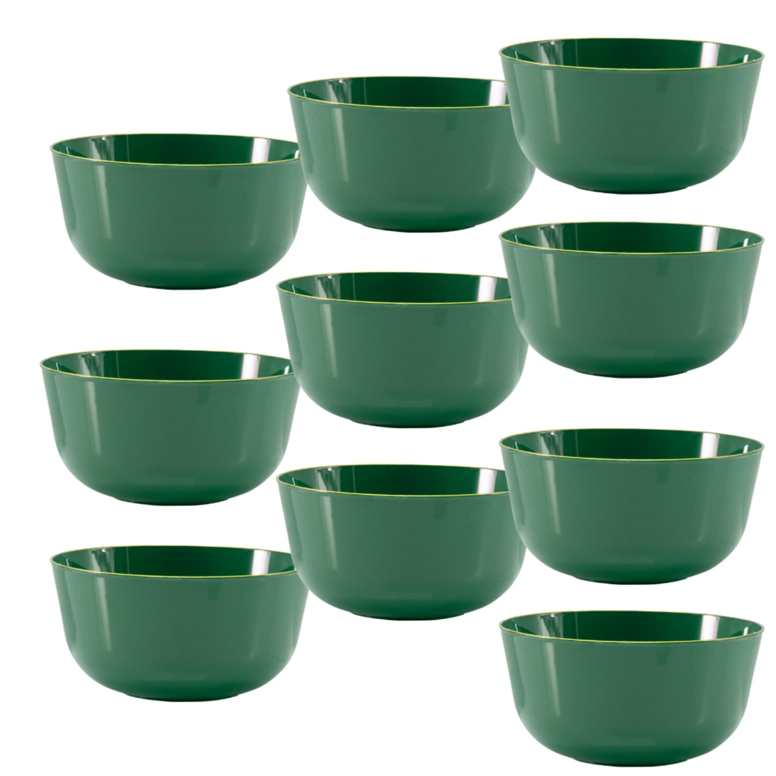 Clear With Gold Rim Plastic Bowls | 120 Count