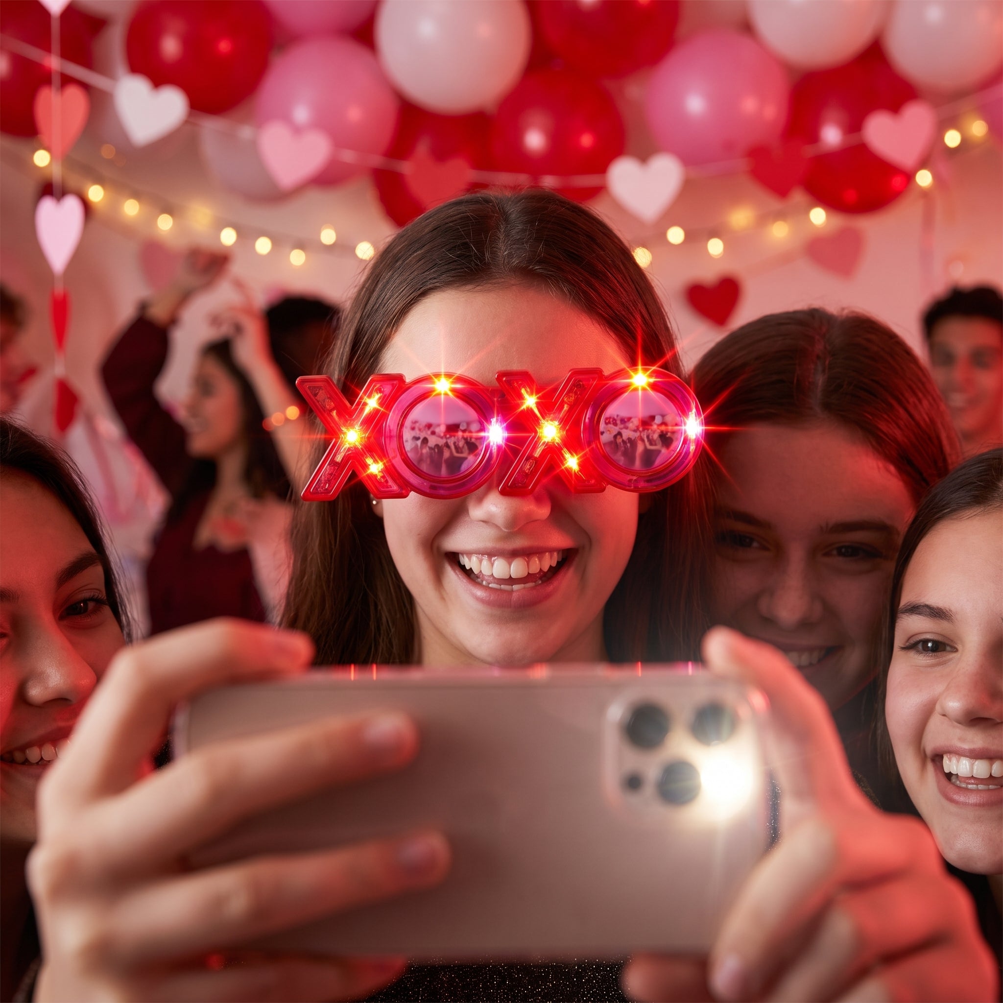 Valentine's Light-Up Heart XOXO Glasses