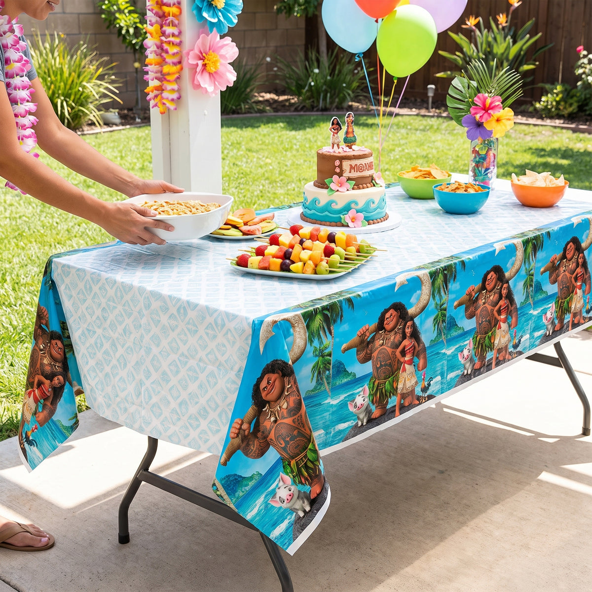 Disney Moana Plastic Table Cover for Kids Birthday Parties