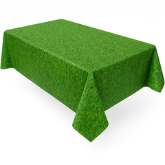 Faux Grass Flannel Backed Plastic Table Cover