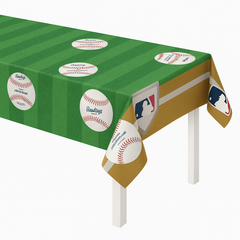 MLB Rawlings Baseball Diamond Plastic Table Cover, 54x102-Inch