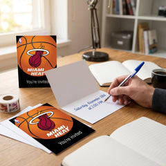 Miami Heat NBA Invitation & Thank You Card Set