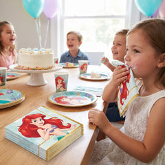 Disney Princess Ariel Lunch Napkins - 6.5 In. x 6.5 In. - 16 Pack