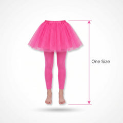 Kids' Bright Pink Footless Tights - One Size