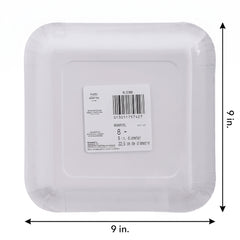 Spider-Man Webbed Wonder Square Paper Plates, 9-Inch, 8-Pack