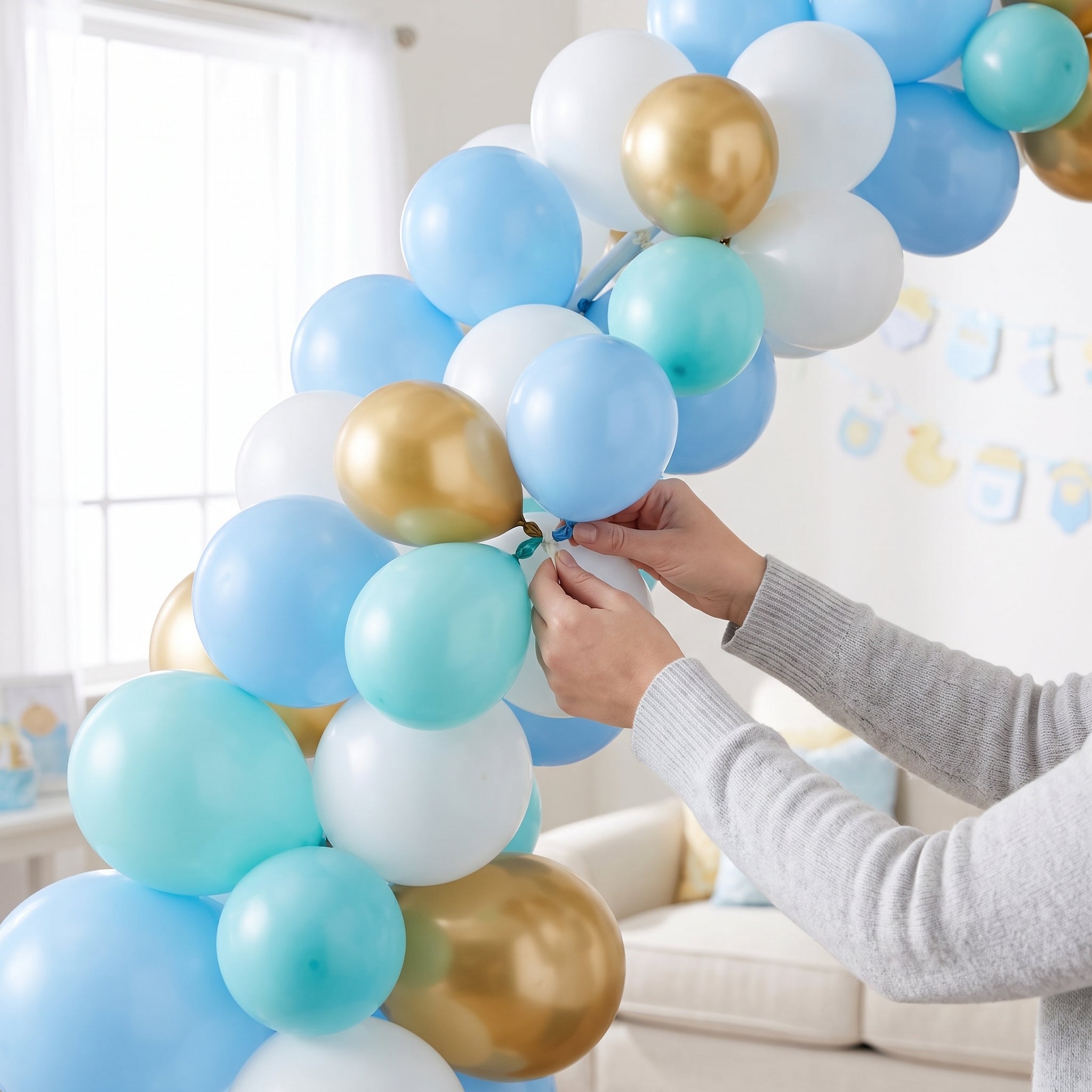 Pastel Blue Assorted Latex Balloons, 5-Inch, 25-Pack