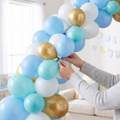 Pastel Blue Assorted Latex Balloons, 5-Inch, 25-Pack