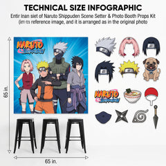 Naruto Shippuden Scene Setter & Photo Booth Props Kit