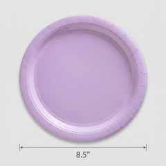 Lavender Round Paper Plates - 8.5" | 50 Count