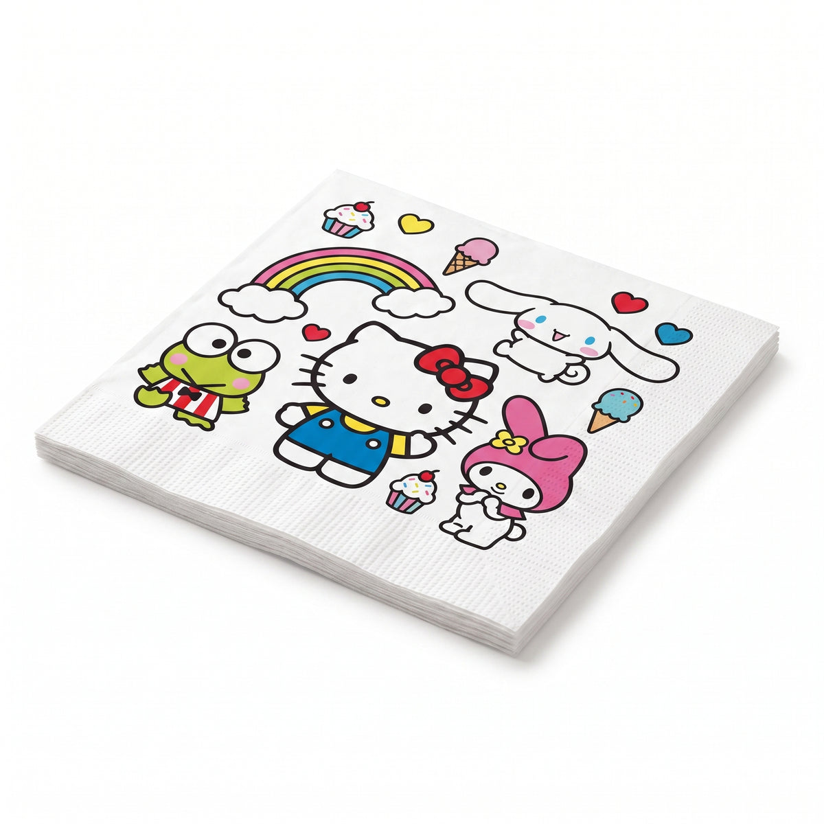 Hello Kitty & Friends Lunch Napkins - 6.5 In. x 6.5 In. - 16 Count