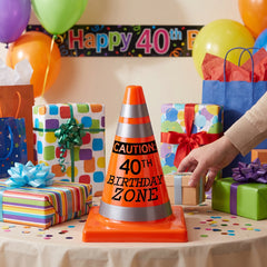 Caution: 40th Birthday Zone Party Cone
