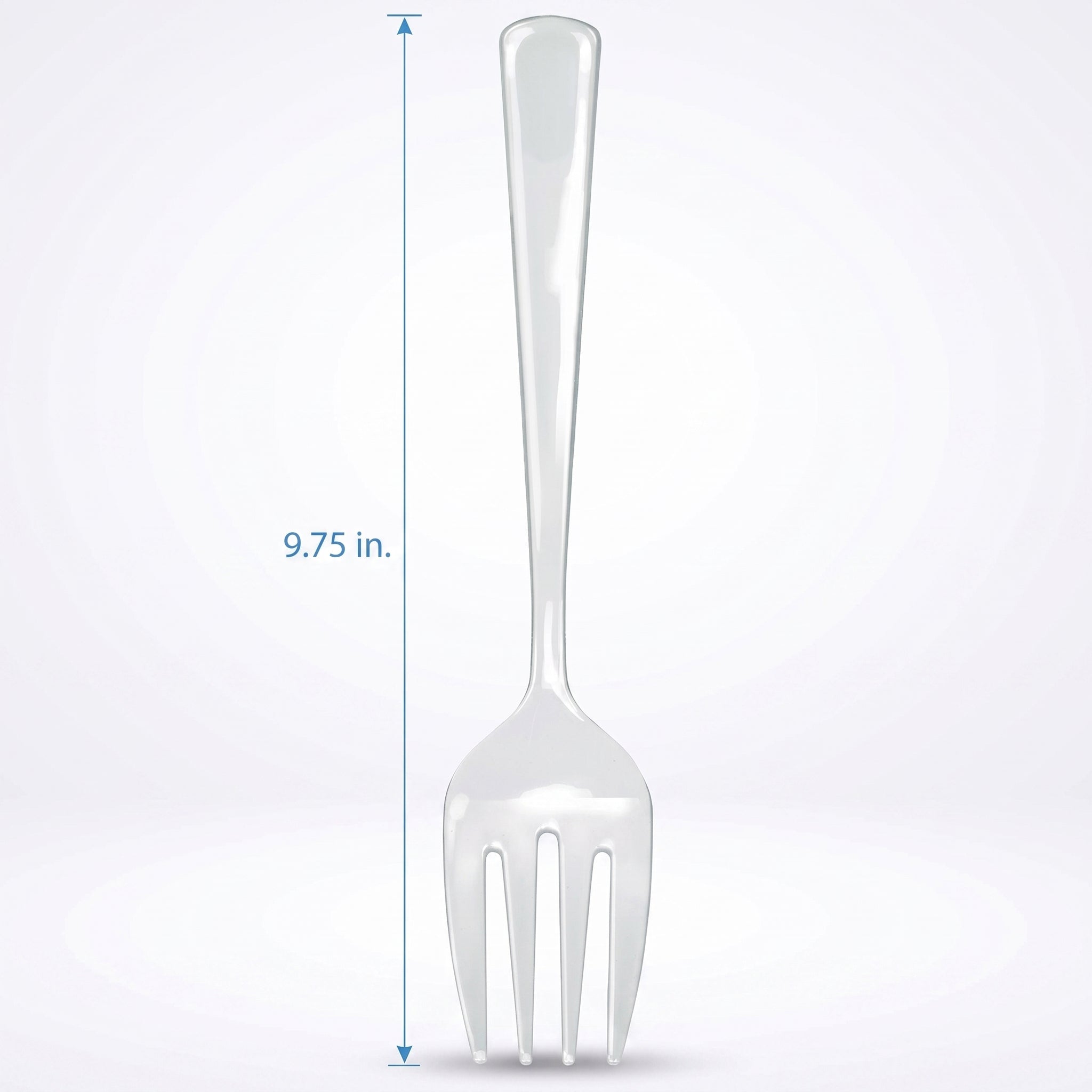 Clear Plastic Serving Forks - 9.75"