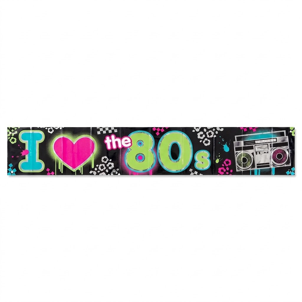 Totally 80s Foil Party Banner - 25 ft