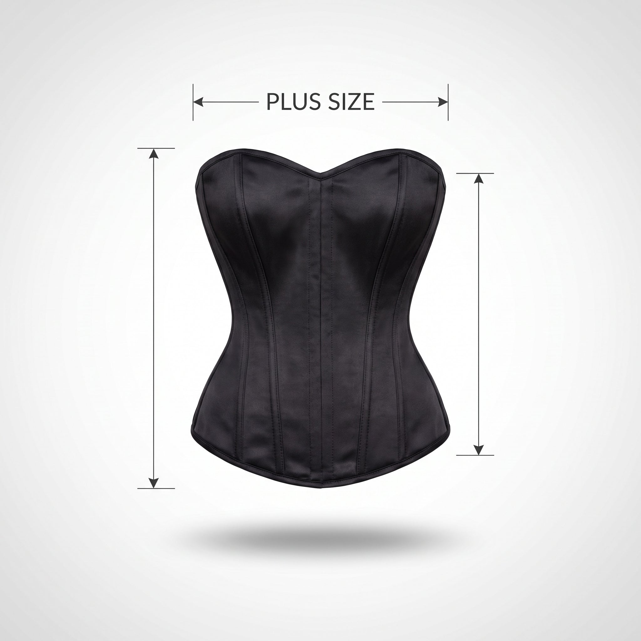 Plus Size Black Corset - Halloween Costume Accessory
