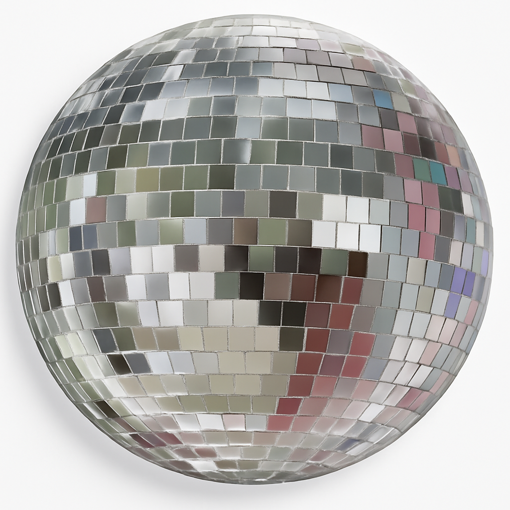 Silver Disco Ball Paper Plates, 10.5-Inch, 8-Pack