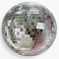Silver Disco Ball Paper Plates, 10.5-Inch, 8-Pack