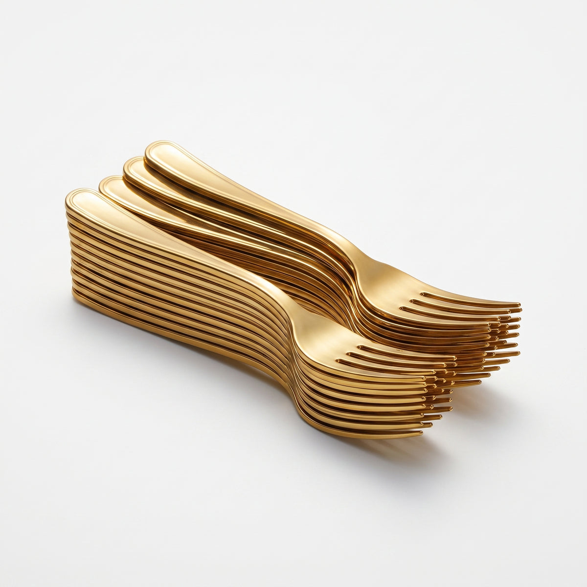 Elegant Gold Plastic Forks - Pack of 20
