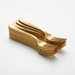 Elegant Gold Plastic Forks - Pack of 20
