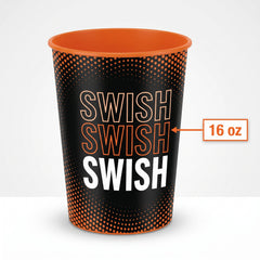 "Swish" Basketball Themed Plastic Favor Cup - 16 oz