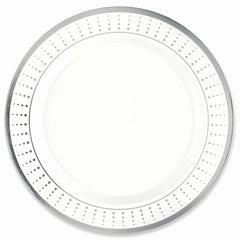 Premium Silver Dotted Dessert Plates - 7.5" (20-Pack)