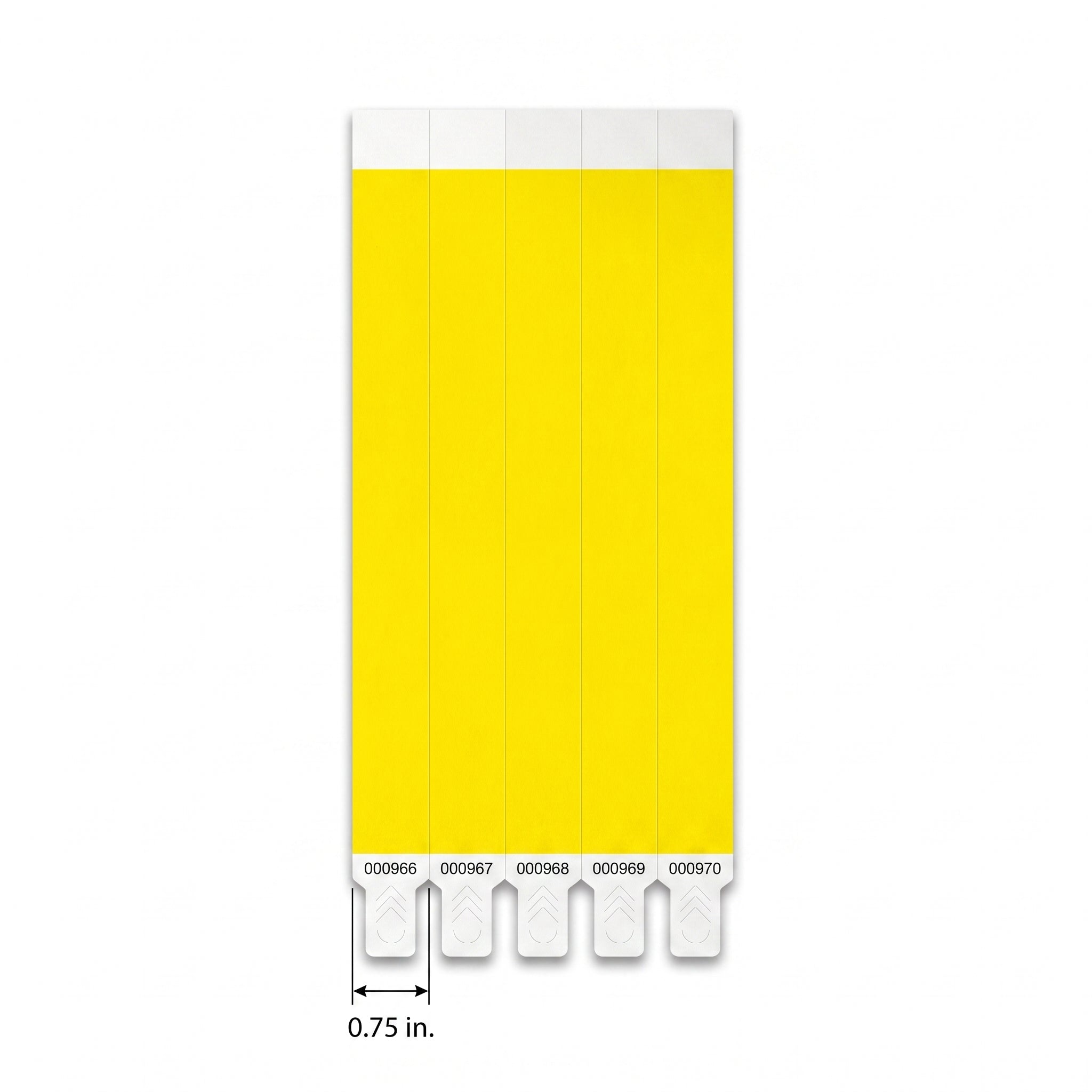 Solid Yellow Wristbands - 100 Pack