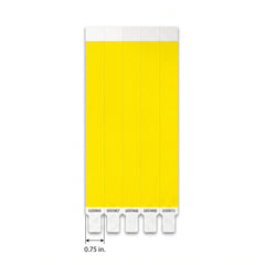 Solid Yellow Wristbands - 100 Pack