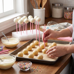 Pink Lollipop Sticks - 50 Pack