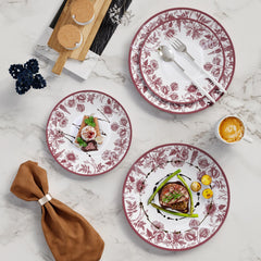 10 In. Vine Design Plastic Plates (10)